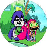 Opłatek tortowy 29 cm, Młodzi Tytani 1 szt.