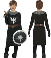 Strój Kostium Czarny RYCERZ Wojownik 3-4 lata