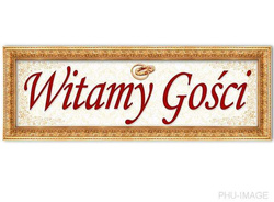 Plakat weselny Witamy Gości, 24x68 cm, 1 szt.