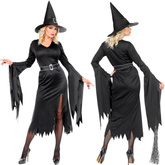 Kostium Strój Czarna CZAROWNICA Wiedźma, XL