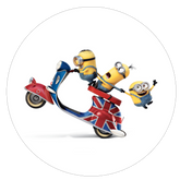 Opłatek tortowy 14 cm, Minionki 1 szt.