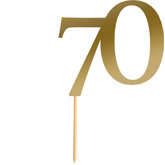 Topper na Tort LICZBA 70 Urodziny Party ZŁOTY