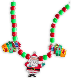 Kreatywny Naszyjnik DIY Świąteczny MIKOŁAJ Koralik