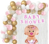 Zestaw Girlanda Balon Baner BABY SHOWER Dziewczynk