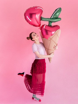 Balon foliowy Wiśnie, 88x73cm, mix 1 szt.