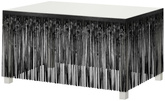 Skirting Dekoracja na Brzeg Stołu Czarna 0,8x3m