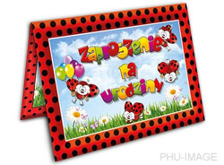 Zaproszenie na urodziny Biedronka, 1 szt.