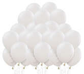 Balony pastelowe 14 cali, 25 szt. , białe