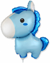 Balon foliowy 14" FX - Konik (niebieski)