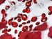 Diamentowe konfetti 20 mm, bordo, 10 szt.