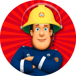 Opłatek tortowy 14 cm, Strażak Sam 1 szt.