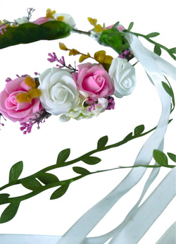 Opaska na Głowę Wianek Komunijny Róże Komunia