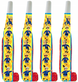 Trąbki urodzinowe Strażak Sam, 8 szt.