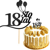 Topper na Tort 18 STO LAT Urodziny CZARNY