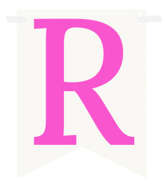 Flagietka, Litera R, Różowa, 1 szt.