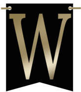 Flagietka, Litera W, Czarna, 1 szt.