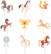 Toppery Dekoracja na Muffiny KONIKI Konie 9szt.