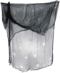 Czarna SIATKA Pajęczyna Obrus Halloween 200x500cm