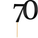 Topper na Tort LICZBA 70 Urodziny CZARNY