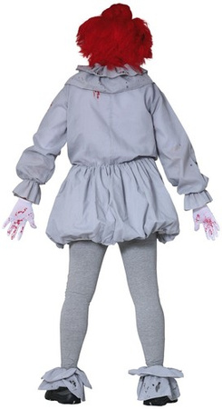 Strój Kostium Szary KLAUN Clown Halloween L