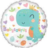 Balon Foliowy Dinozaur Dino Baby Shower Boy 43cm