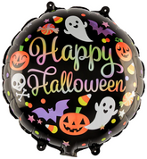 Balon Foliowy HAPPY HALLOWEEN Duszki Dynia 45cm