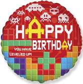 Balon foliowy 18" FX - Happy Birthday- BRICKS