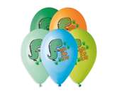 Balony Premium Hel Let's Dino Party, 13 cali/ 5 sz