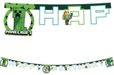 Baner Girlanda MINECRAFT Pixele Gra Urodziny