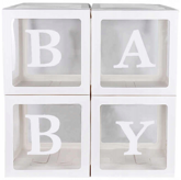 Pudełko box DEKORACYJNY BABY białe 30x30x30cm 4szt