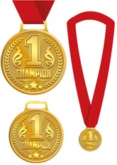 Złoty Metalowy Medal Zwycięzcy Nagroda Champion