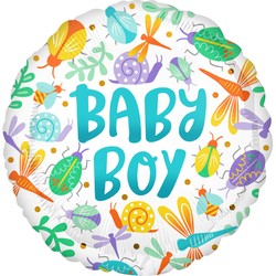 Balon Foliowy Baby Boy Shower Zwierzęta Łąka 43cm