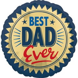 Balon Foliowy DZIEŃ OJCA Best Dad 45 cm, 1 szt.