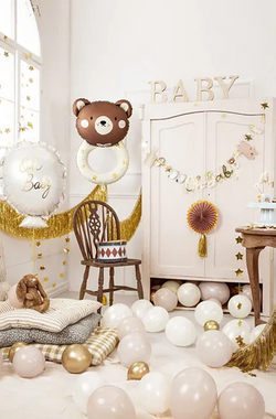 Balon Foliowy Grzechotka MIŚ Baby Shower 61x88cm