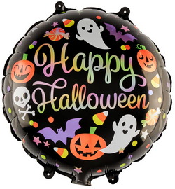 Balon Foliowy HAPPY HALLOWEEN Duszki Dynia 45cm