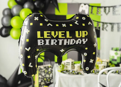 Balon Foliowy LEVEL UP BIRTHDAY Kontroler 72x52cm