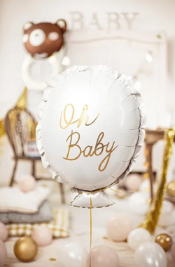 Balon Foliowy OH BABY Shower Roczek Urodziny 69cm