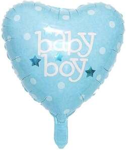 Balon Foliowy Serce Baby Shower Boy Chłopiec 45cm