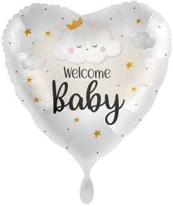 Balon Foliowy Serce Chmurka Baby Shower 45cm