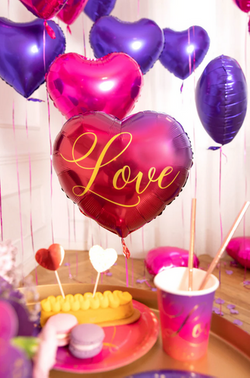 Balon Foliowy Serce LOVE Walentynki Wesele 45cm