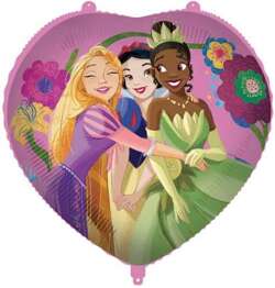 Balon Foliowy Serce Princess KSIĘŻNICZKI 45cm