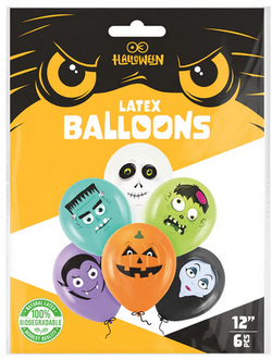 Balon Halloween 12cali 6szt.