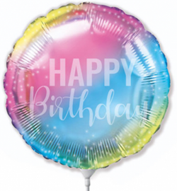 Balon foliowy 14" FX - Happy Birthday, Gradient 