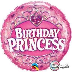 Balon foliowy 18" "Birthday Princess", 1 szt