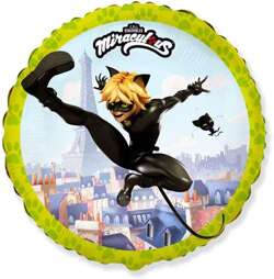 Balon foliowy 18" FX - "Miraculous - Cat Noir"