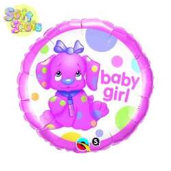 Balon foliowy 18" QL CIR "Beauty Spot Baby Girl