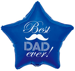 Balon foliowy 19" Best Dad Ever, niebieski, 1 szt