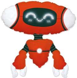 Balon foliowy 24" FX - Robot Red (opak. papierowe)