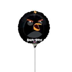 Balon foliowy Angry Birds Black 23 cm, 1 szt.