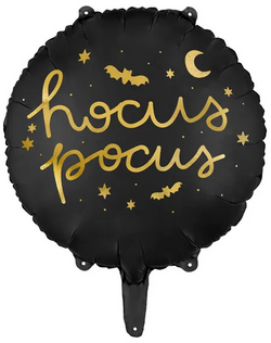 Balon foliowy Hocus Pocus, 45 cm, czarny